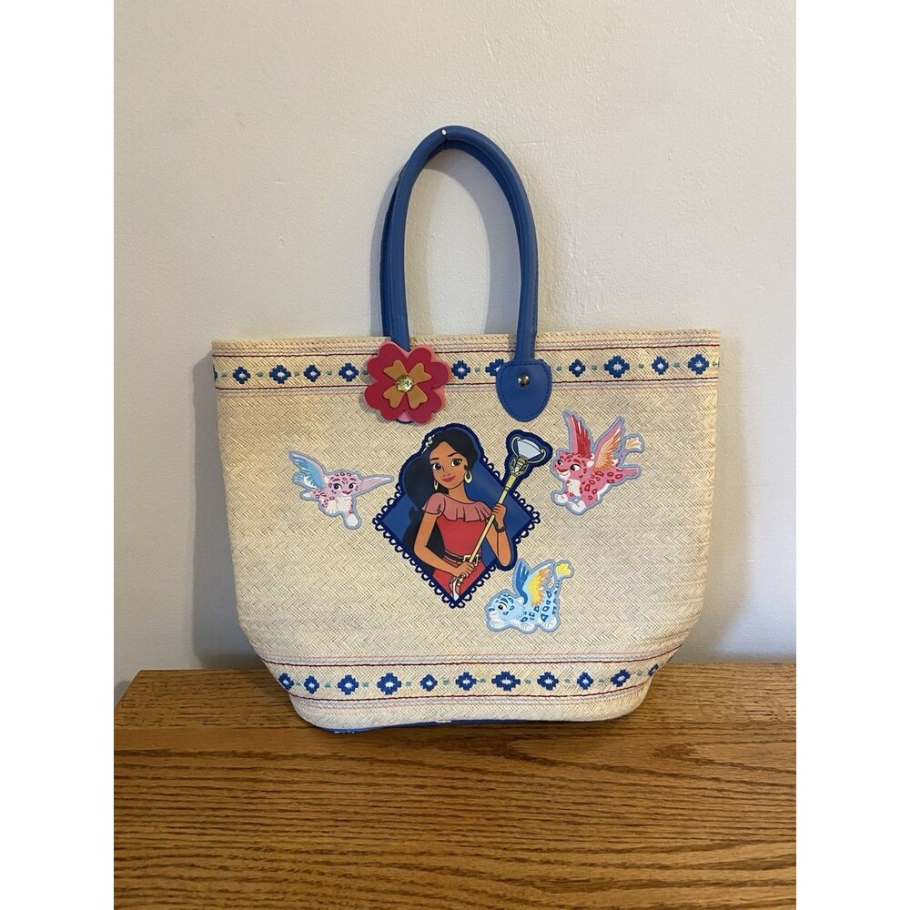 Disney Store Elena of Avalor Princess Straw Summer Swim Bag Beach Wicker Travel - Picture 2 of 13